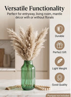 Apothecary Wide Shoulder Glass Vase — Hand-Blown Glass from Firozabad, India — Gifting Presentation