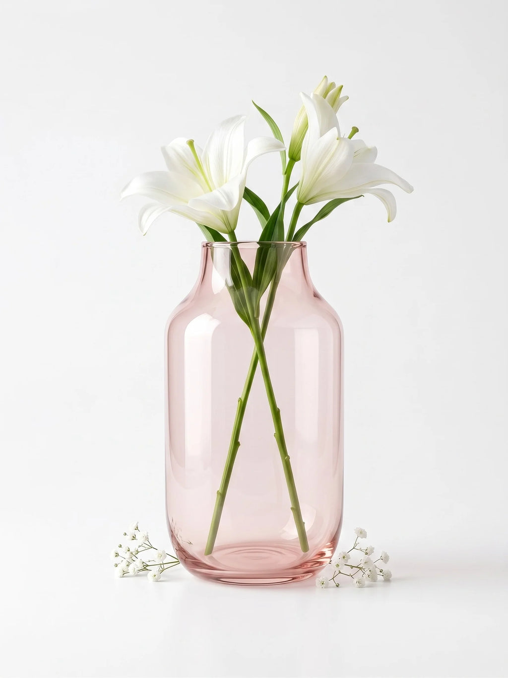 Nordic Wide Shoulder Glass Vase — Hand-Blown Glass from Firozabad, India — Detail Close-Up
