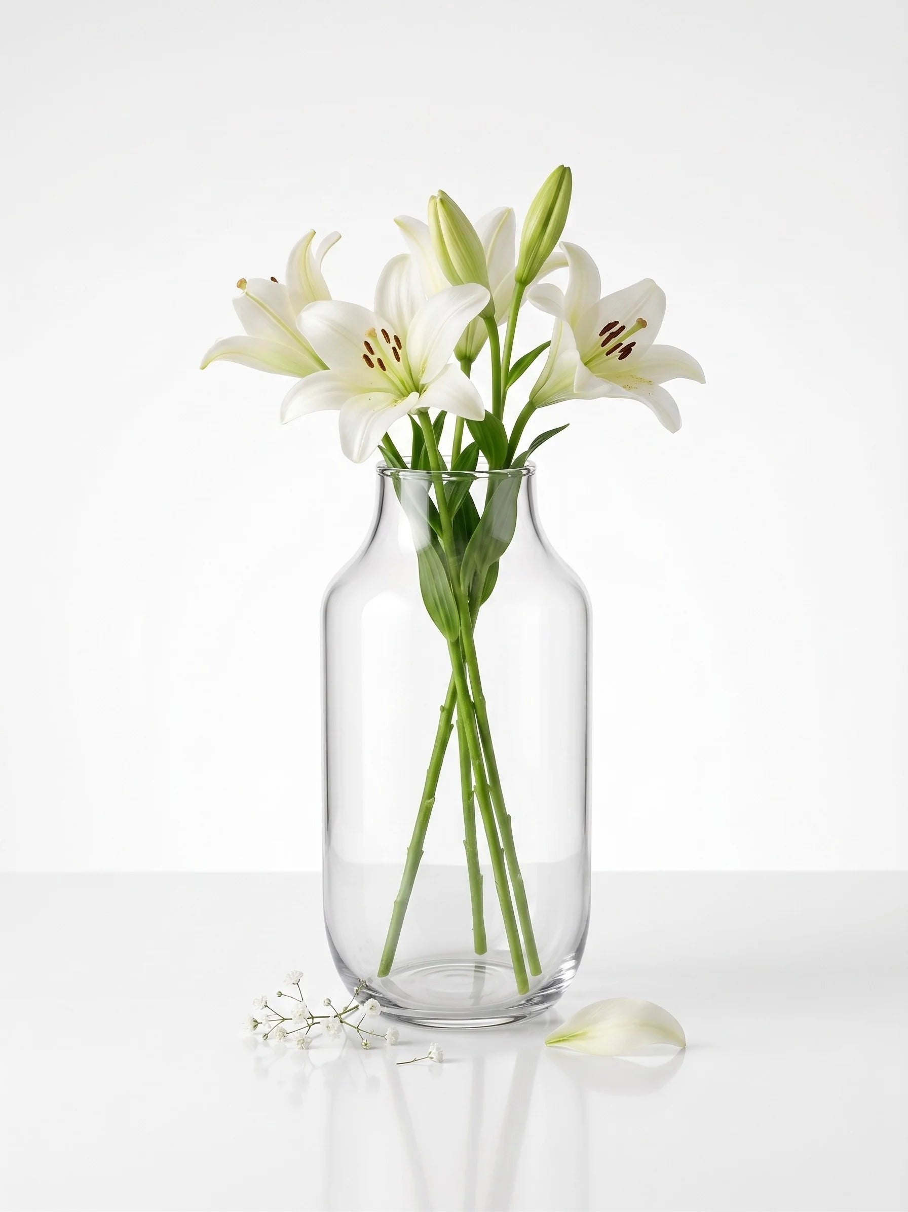 Nordic Wide Shoulder Glass Vase — Hand-Blown Glass from Firozabad, India — Top View