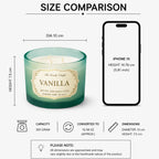Vanilla 3-Wick Signature Glass Jar Candle | Large Luxury — Hand-Blown Glass from Firozabad, India — Texture & Craftsmanship
