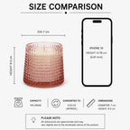 Rose Diamond Cut Glass Soy Wax Candle | Home Décor & Gift — Hand-Blown Glass from Firozabad, India — Detail Close-Up