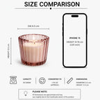 Musk Scallop Edge Ribbed Glass Soy Wax Candle | Festive Gift — Hand-Blown Glass from Firozabad, India — Lifestyle Setting
