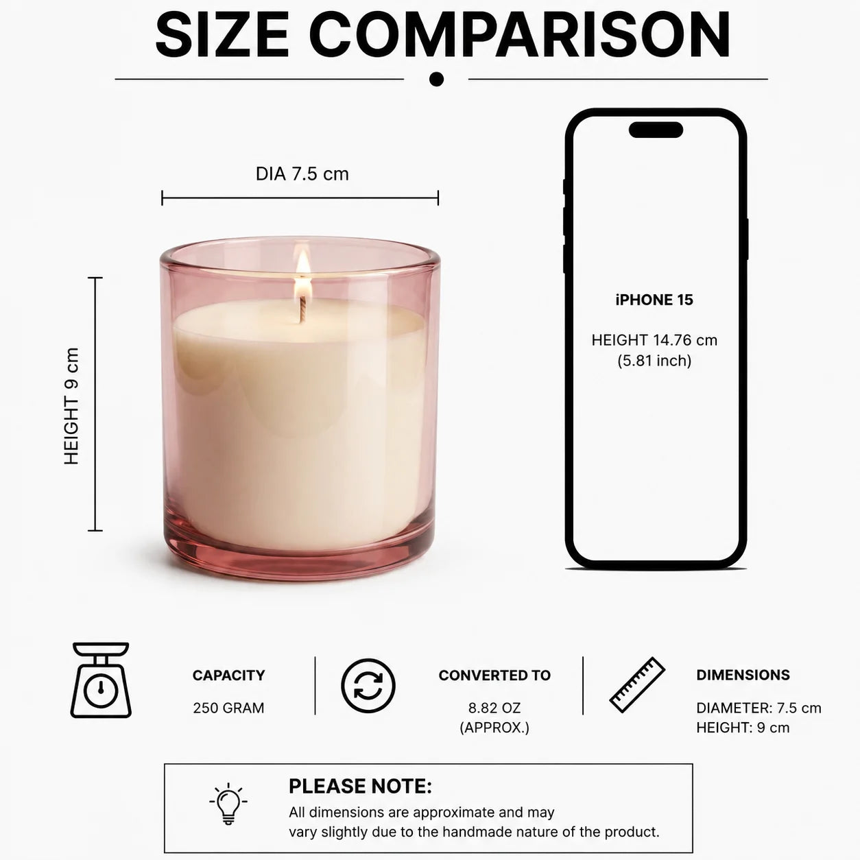 Musk Smooth Coloured Cylinder Glass Soy Wax Candle | 4 Colours — Hand-Blown Glass from Firozabad, India — Texture & Crafts...