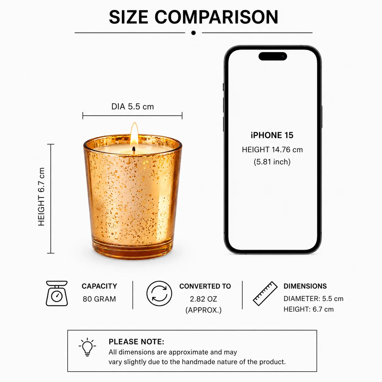 Sandalwood Mercury Glass Votive Soy Wax Candle | 6 colours — Hand-Blown Glass from Firozabad, India — Texture & Craftsmanship