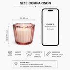 Sandalwood Ribbed Glass Votive Soy Wax Candle — Hand-Blown Glass from Firozabad, India — Lifestyle Setting