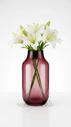 Apothecary Wide Shoulder Glass Vase — Hand-Blown Glass from Firozabad, India — In a Living Space