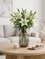 Nordic Wide Shoulder Glass Vase — Hand-Blown Glass from Firozabad, India — Multi-Angle Showcase