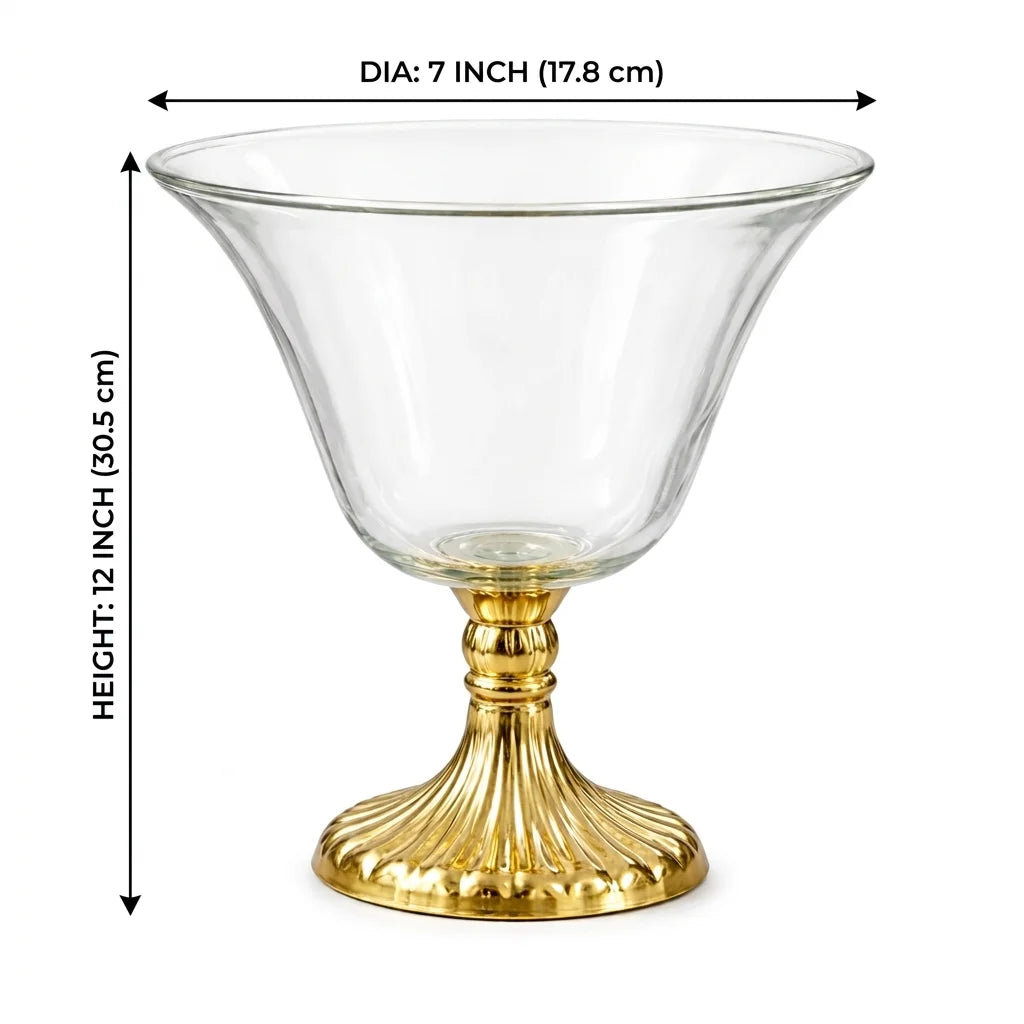 Crystal Trumpet Flare Glass Bowl — Castle Crafts
