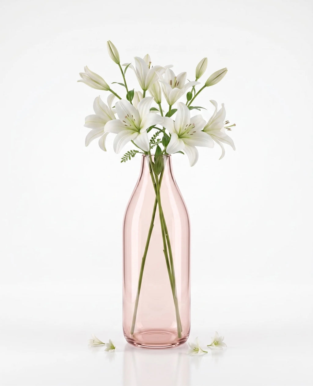 Nordic Carafe Bottle Glass Vase — Hand-Blown Glass from Firozabad, India — Premium Detail