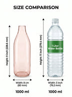 Nordic Carafe Bottle Glass Vase — Hand-Blown Glass from Firozabad, India — Curated Display