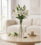 Nordic Carafe Bottle Glass Vase — Hand-Blown Glass from Firozabad, India — Lifestyle Setting