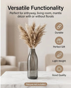 Nordic Carafe Bottle Glass Vase — Hand-Blown Glass from Firozabad, India — Light & Shadow