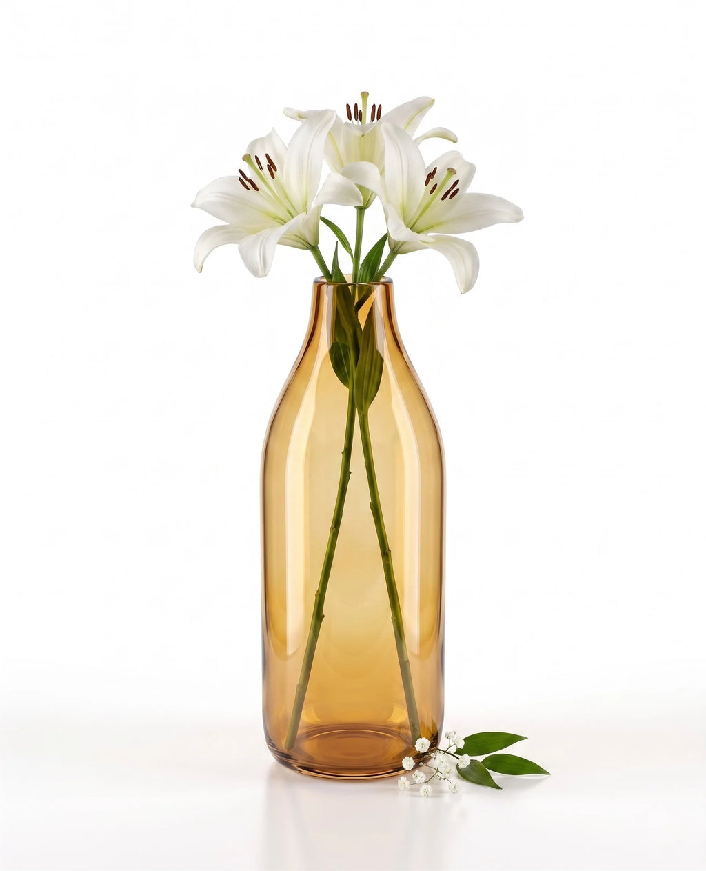 Harvest Carafe Bottle Glass Vase — Hand-Blown Glass from Firozabad, India — Colour Variant