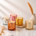 Rose Mercury Glass Candle | Classic Votive | 5 Metallic Shades — Castle Crafts