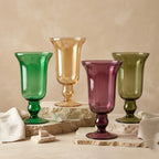 Pearl Bell Smooth Glass Vase — Hand-Blown Glass from Firozabad, India — Detail Close-Up