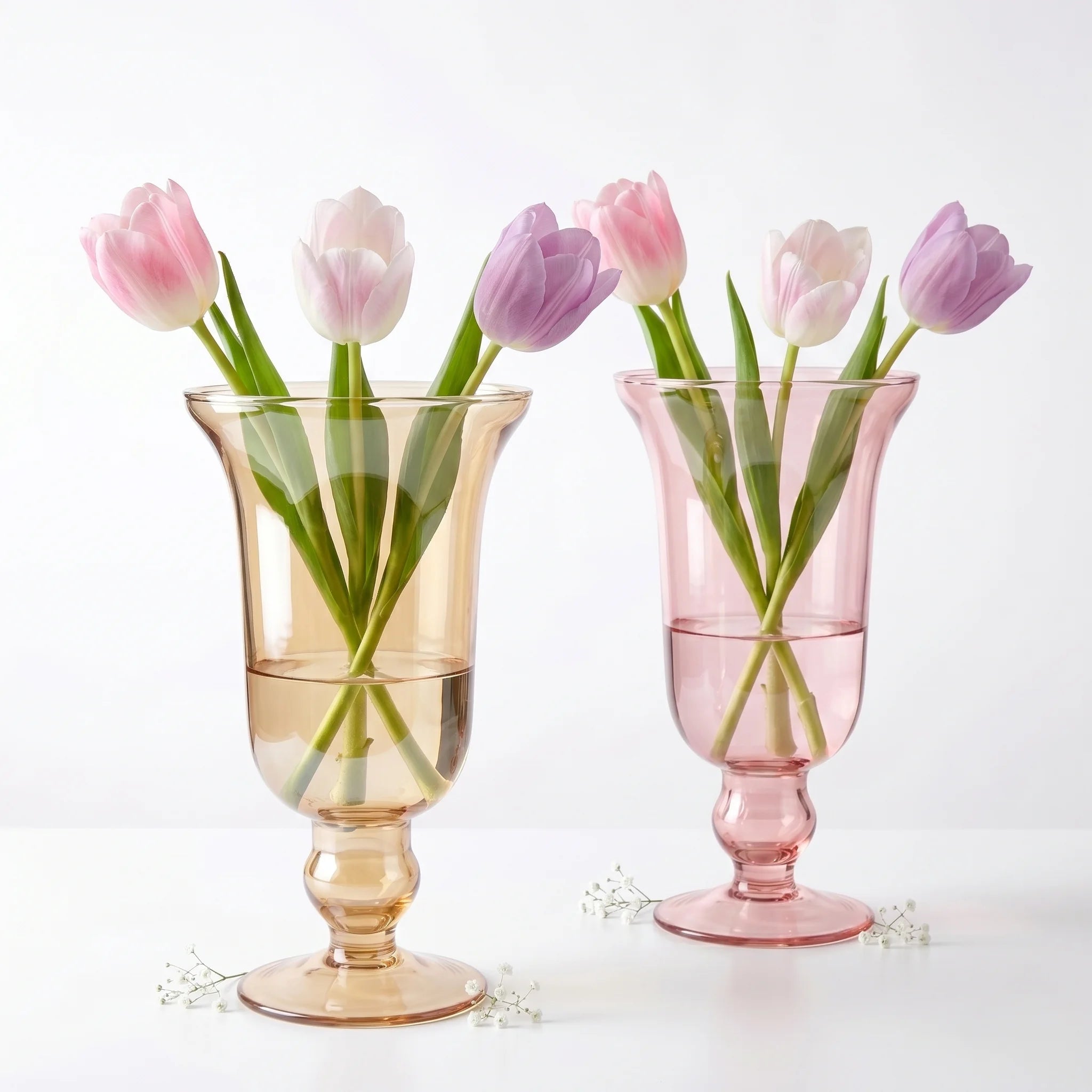 Blossom Chalice Smooth Glass Vase — Hand-Blown Glass from Firozabad, India | Floral Arrangements & Home Styling