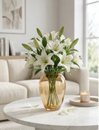 Jewel Urn Wide Glass Vase — Hand-Blown Glass from Firozabad, India — Premium Detail