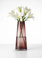 Tapering Cone Tall Glass Vase — Hand-Blown Glass from Firozabad, India — Light & Shadow