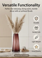 Tapering Cone Tall Glass Vase — Hand-Blown Glass from Firozabad, India — Premium Detail