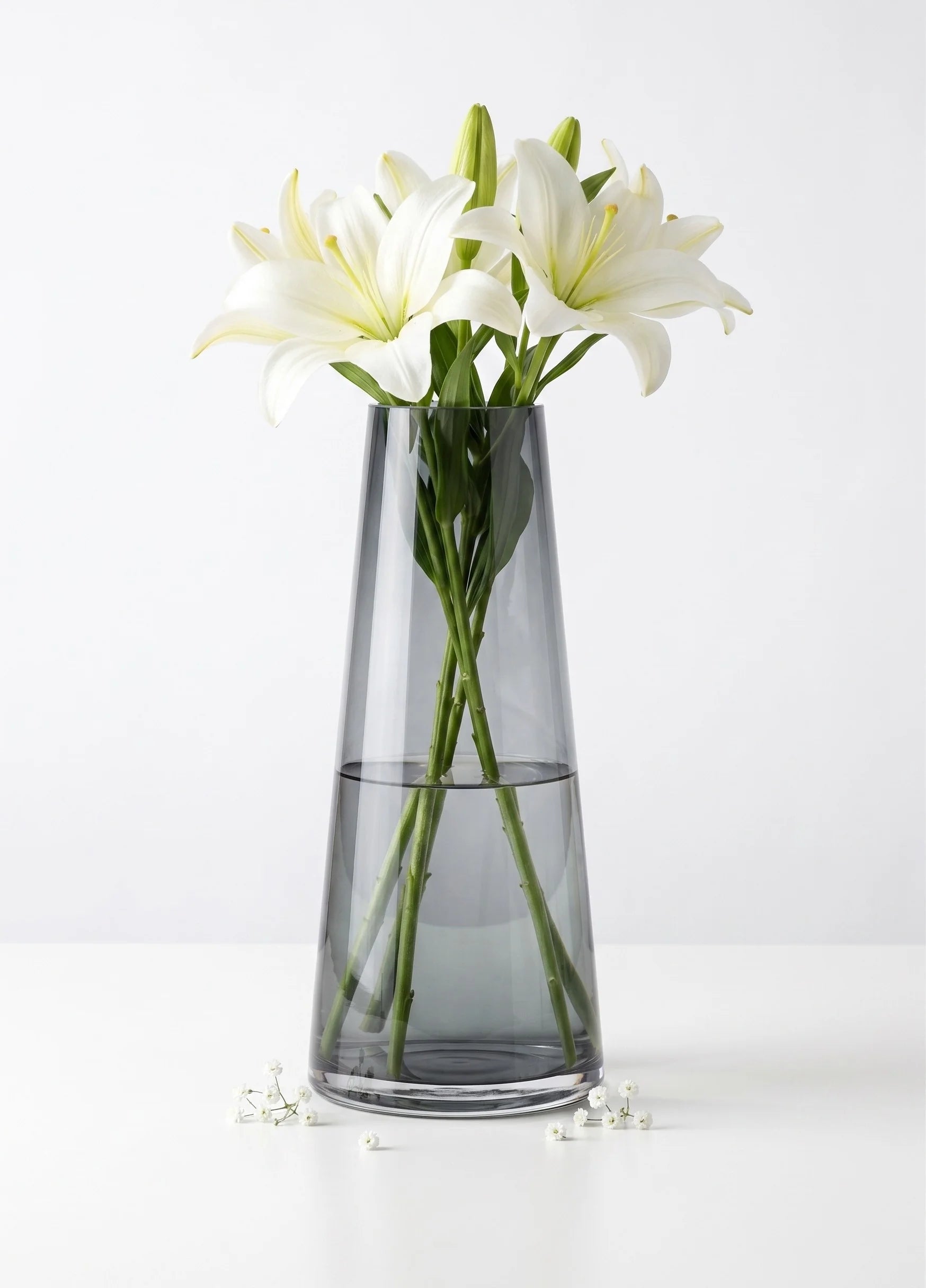 Serenity Cone Glass Vase — Hand-Blown Glass from Firozabad, India — Lifestyle Setting
