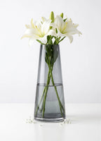 Tapering Cone Tall Glass Vase — Hand-Blown Glass from Firozabad, India — Décor Inspiration