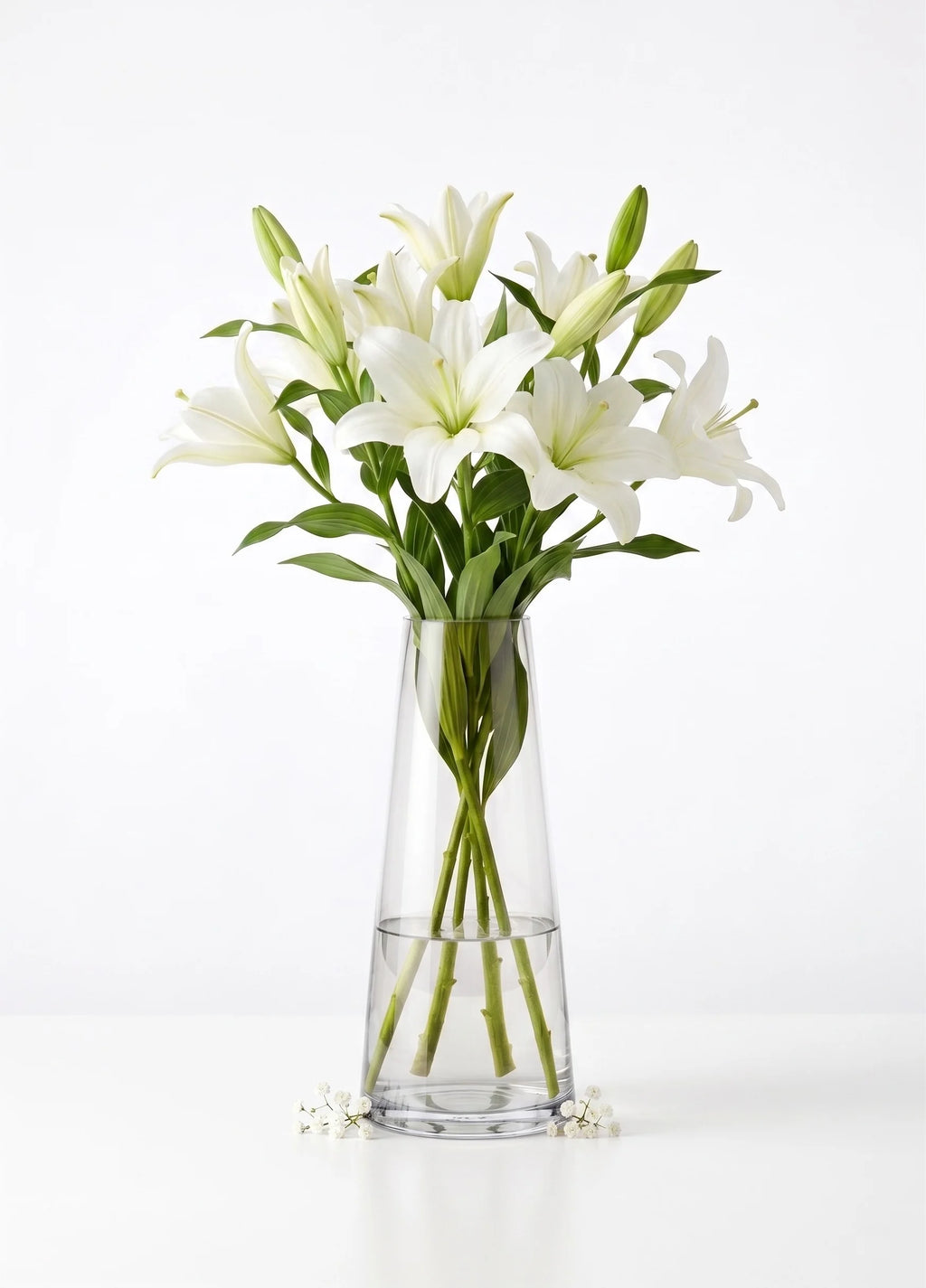 Serenity Cone Glass Vase — Hand-Blown Glass from Firozabad, India — Gifting Presentation