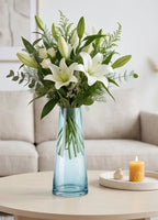 Serenity Cone Glass Vase — Hand-Blown Glass from Firozabad, India — Curated Display