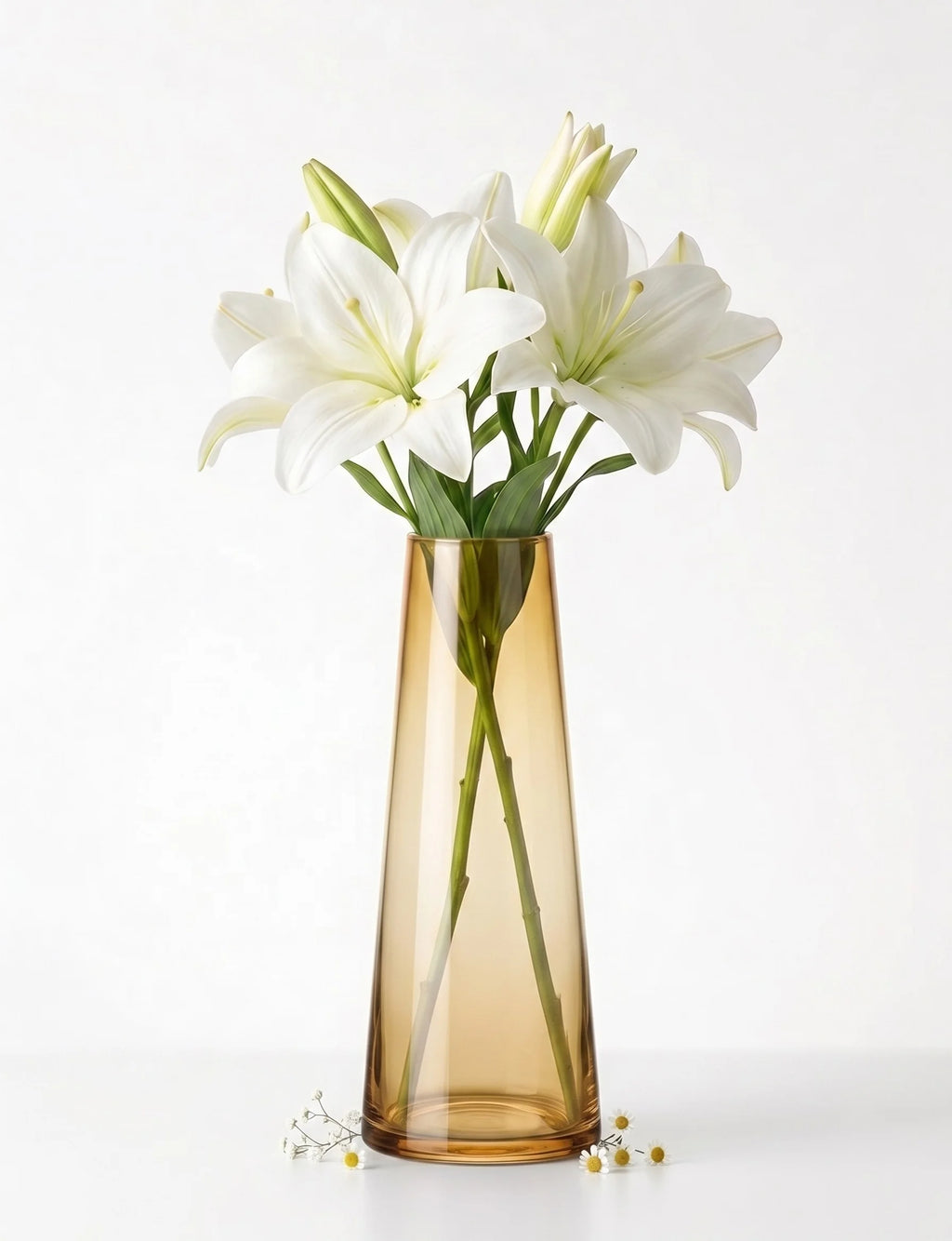 Terra Cone Smooth Glass Vase — Hand-Blown Glass from Firozabad, India — Texture & Craftsmanship