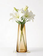 Terra Cone Smooth Glass Vase — Hand-Blown Glass from Firozabad, India — Texture & Craftsmanship