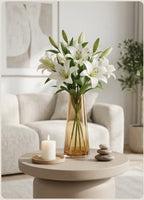 Terra Cone Smooth Glass Vase — Hand-Blown Glass from Firozabad, India — Gifting Presentation