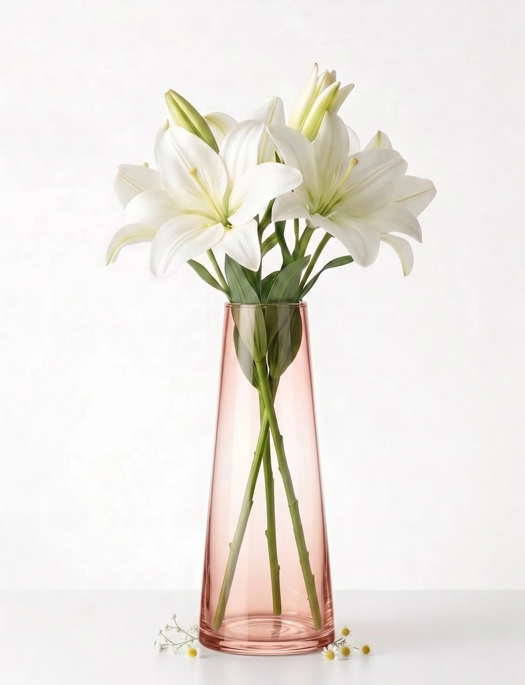 Serenity Cone Glass Vase — Hand-Blown Glass from Firozabad, India — Handcrafted Finish