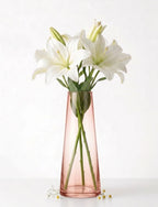 Serenity Cone Glass Vase — Hand-Blown Glass from Firozabad, India — Handcrafted Finish