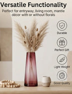 Terra Cone Smooth Glass Vase — Hand-Blown Glass from Firozabad, India — Curated Display