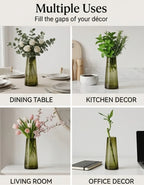 Terra Cone Smooth Glass Vase — Hand-Blown Glass from Firozabad, India — Wedding Décor Use
