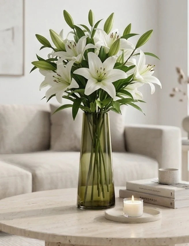 Terra Cone Smooth Glass Vase — Hand-Blown Glass from Firozabad, India — Corporate Gifting View