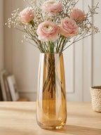 Vale Barrel Smooth Glass Vase — Hand-Blown Glass from Firozabad, India — Gifting Presentation