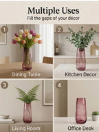Dew Taper Slim Glass Vase — Hand-Blown Glass from Firozabad, India — Festive Styling