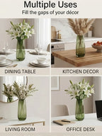 Vale Barrel Smooth Glass Vase — Hand-Blown Glass from Firozabad, India — Wedding Décor Use