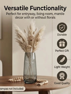 Dew Taper Slim Glass Vase — Hand-Blown Glass from Firozabad, India — Multi-Angle Showcase