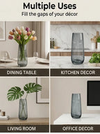 Dew Taper Slim Glass Vase — Hand-Blown Glass from Firozabad, India — Premium Detail