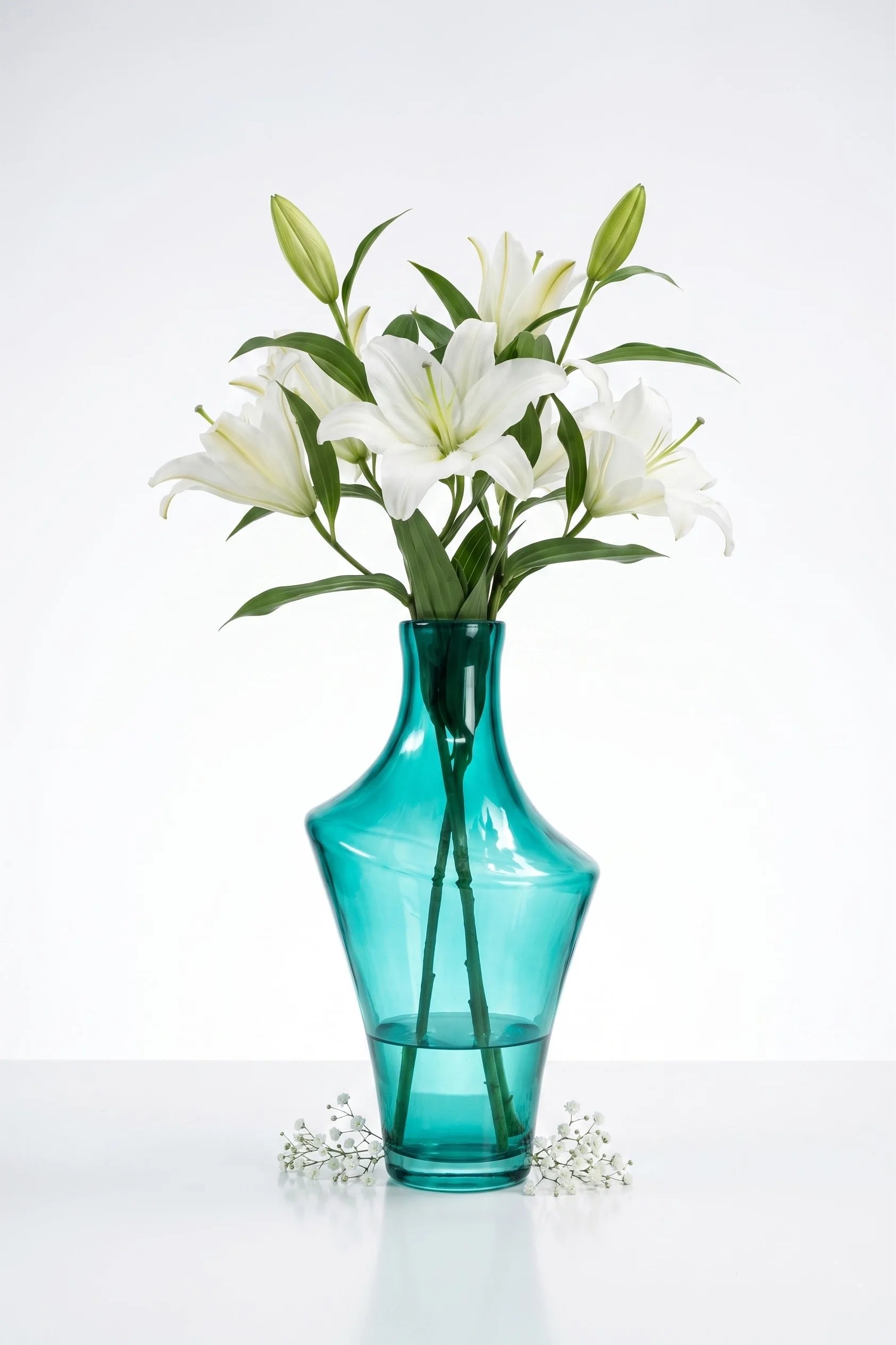 Zenith Arc Sculptural Glass Vase — Hand-Blown Glass from Firozabad, India — Texture & Craftsmanship