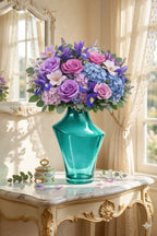 Zenith Arc Sculptural Glass Vase — Hand-Blown Glass from Firozabad, India — Gifting Presentation