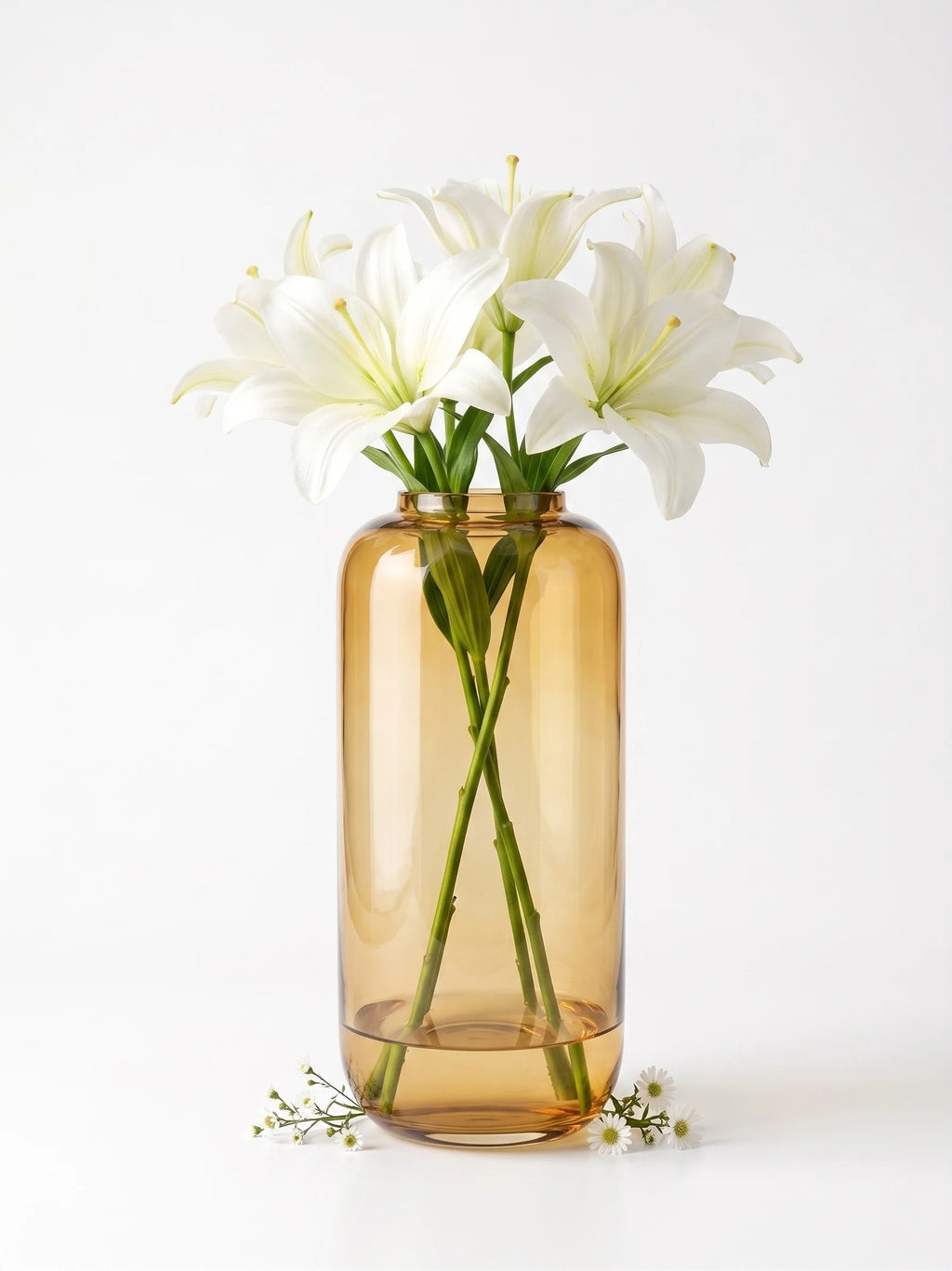 Studio Capsule Smooth Glass Vase — Hand-Blown Glass from Firozabad, India — Lifestyle Setting