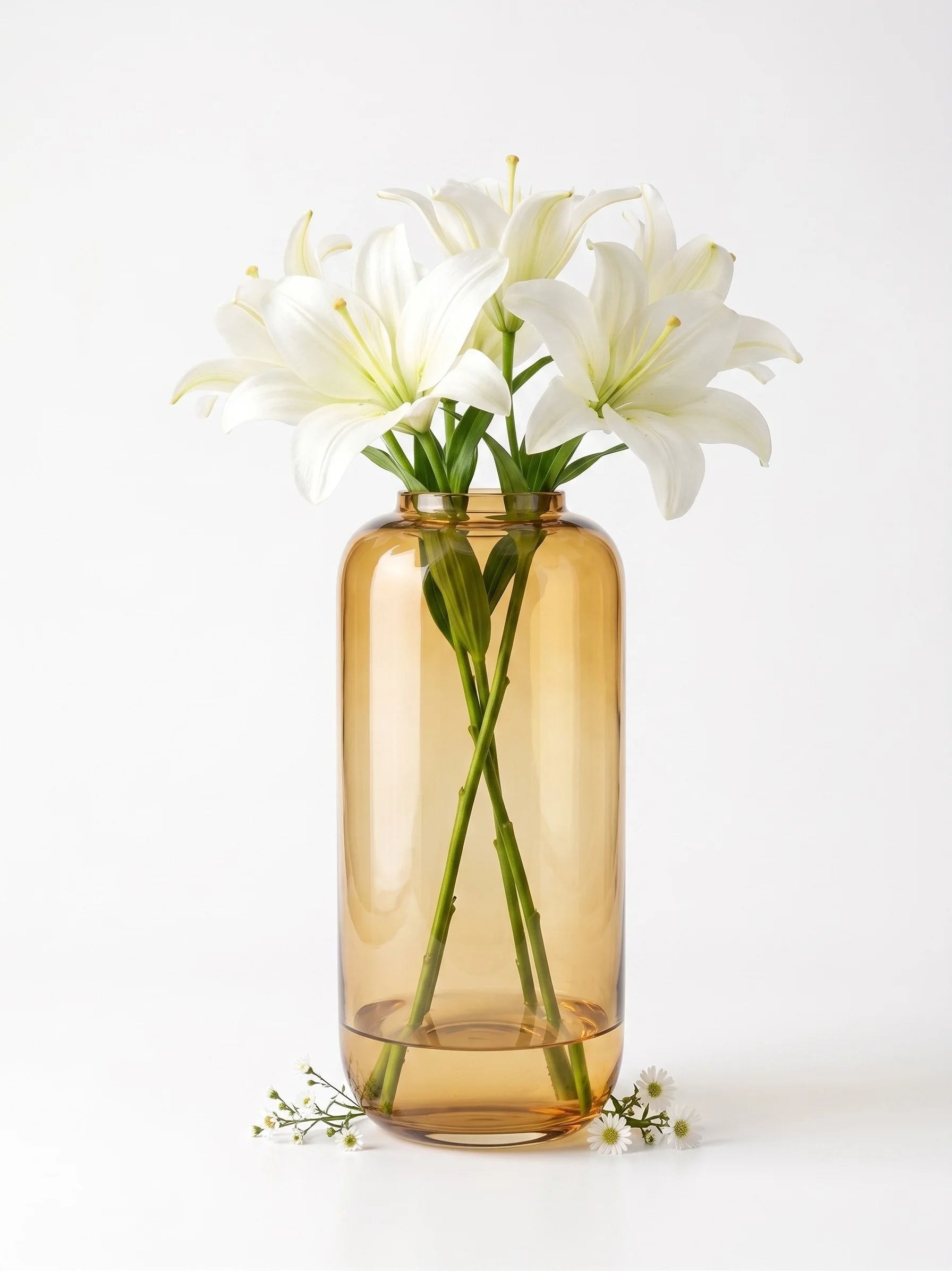 Studio Capsule Smooth Glass Vase — Hand-Blown Glass from Firozabad, India — Lifestyle Setting