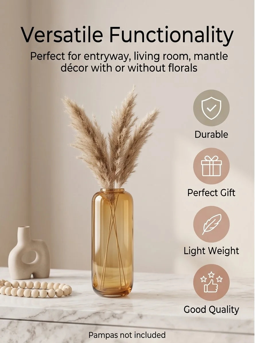 Studio Capsule Smooth Glass Vase — Hand-Blown Glass from Firozabad, India — Colour Variant
