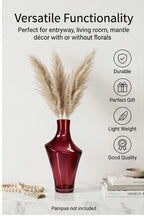 Celeste Curve Artisan Glass Vase — Hand-Blown Glass from Firozabad, India — Colour Variant