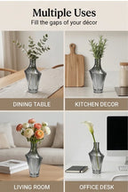 Zenith Arc Sculptural Glass Vase — Hand-Blown Glass from Firozabad, India — Wedding Décor Use