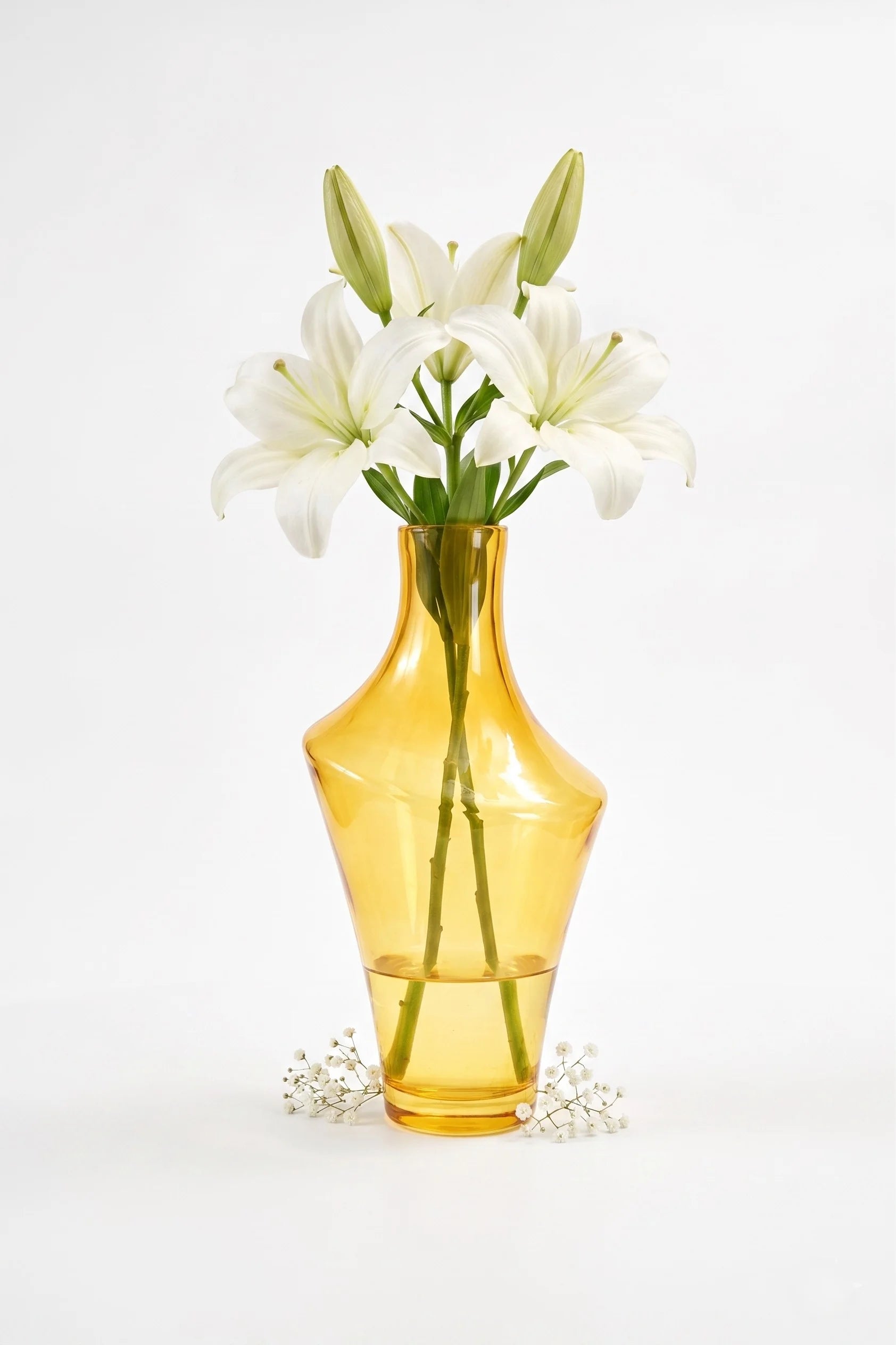 Celeste Curve Artisan Glass Vase — Hand-Blown Glass from Firozabad, India — Premium Detail