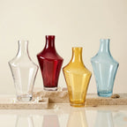 Celeste Curve Artisan Glass Vase — Hand-Blown Glass from Firozabad, India — Detail Close-Up