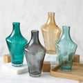 Zenith Arc Sculptural Glass Vase — Hand-Blown Glass from Firozabad, India | Floral Arrangements & Home Styling